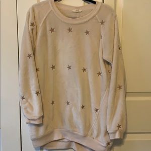 Easel cream fleece tunic